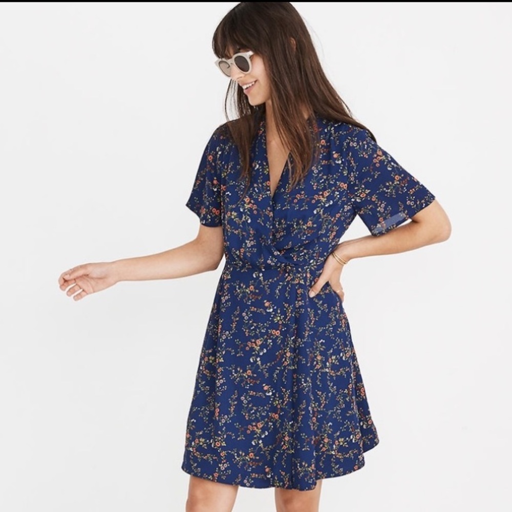 Amaranth Wrap Dress in Moonless Floral